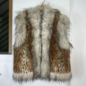 Damselle NY Vintage Faux Fur Multicolor Vest - Luxe Layering